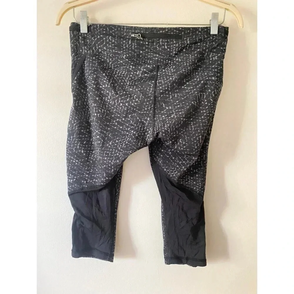 Lululemon Leggings Women’s 10 Black Mesh Crop